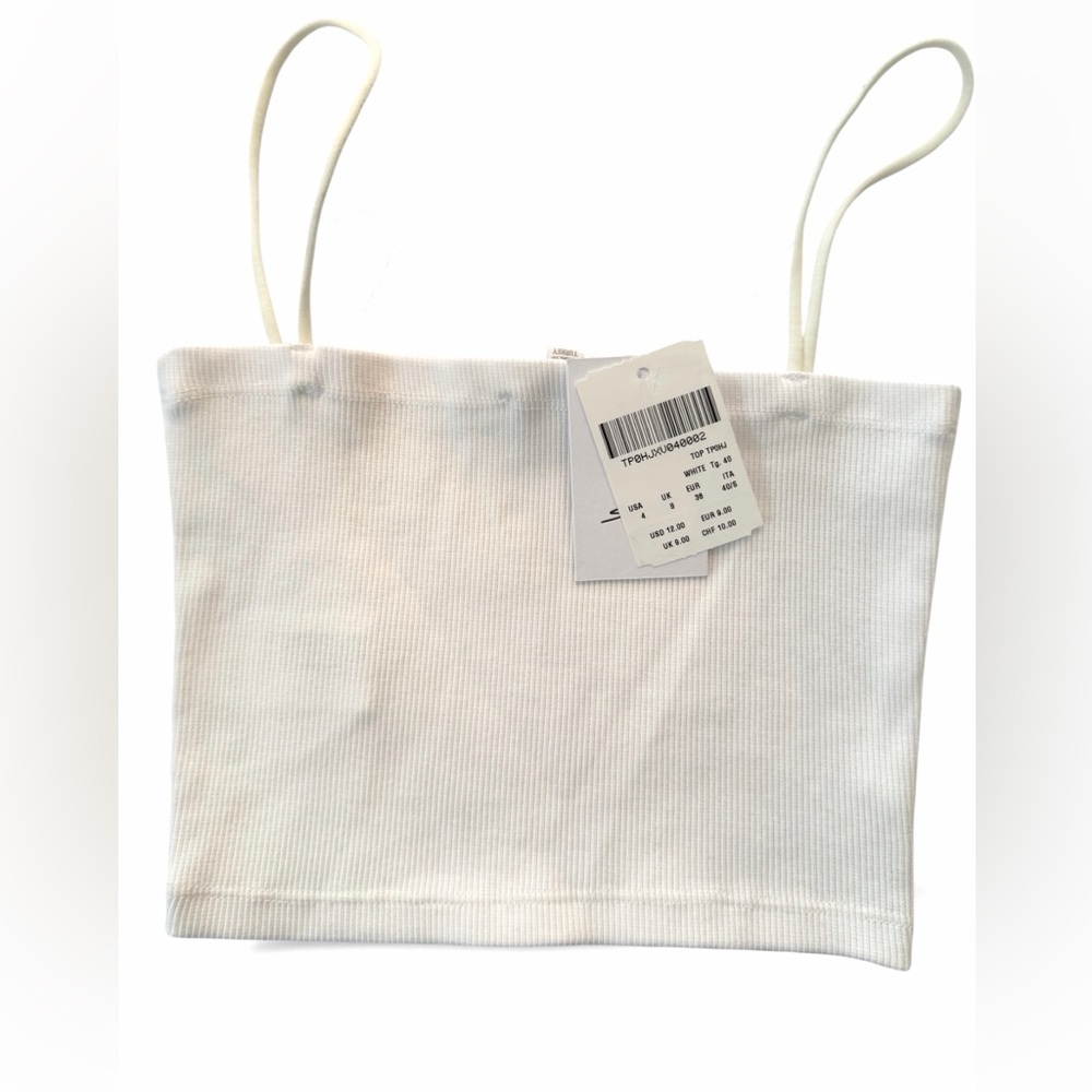 Subdued White Crop Top‎ Juniors Girls Small / 4 NWT
